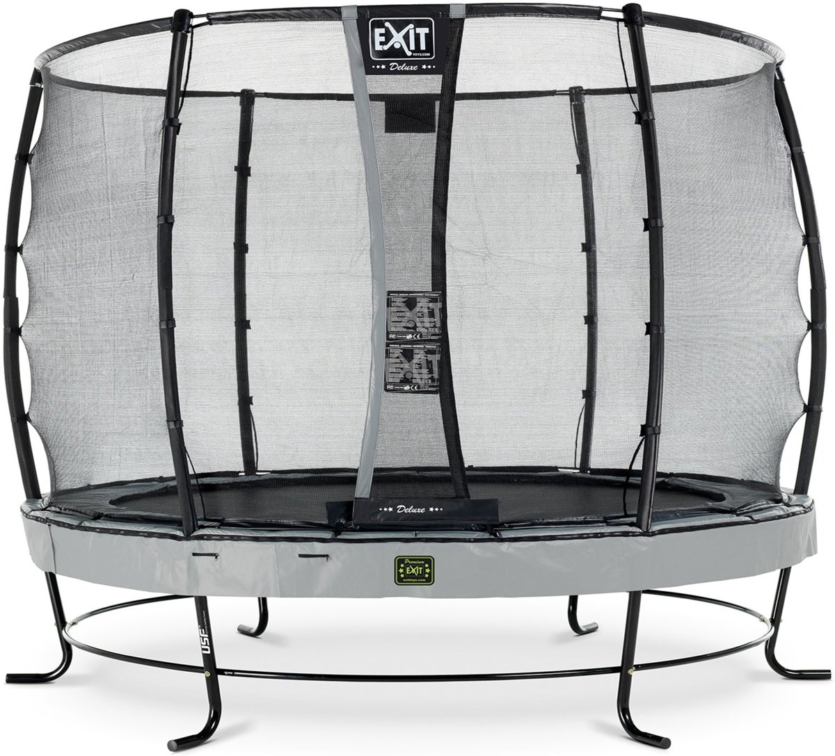 EXIT Elegant Premium trampoline ø305cm met veiligheidsnet Deluxe - grijs