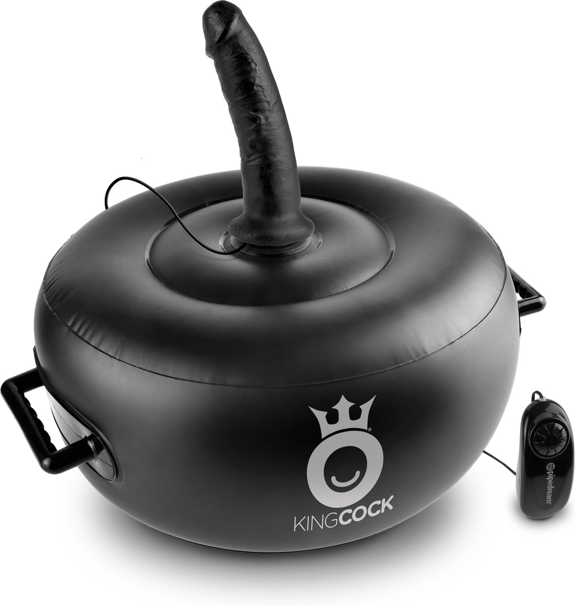 Foto van Pipedream - King Cock - Deluxe Vibrating Inflatable Hot Seat - Black
