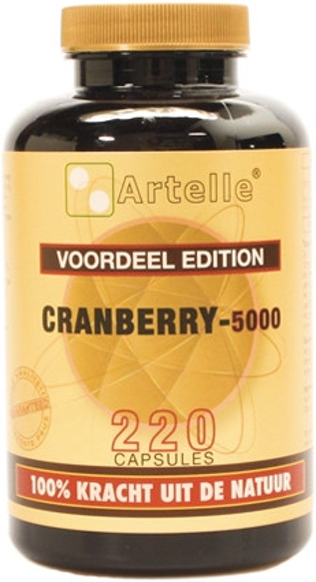Foto van Artelle Cranberry 5000 mg 220 capsules
