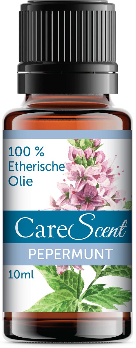 Foto van CareScent Pepermunt Etherische Olie | Essentiële Olie voor Aromatherapie | Geurolie | Aroma Olie | Aroma Diffuser Olie | Pepermunt Olie - 10ml