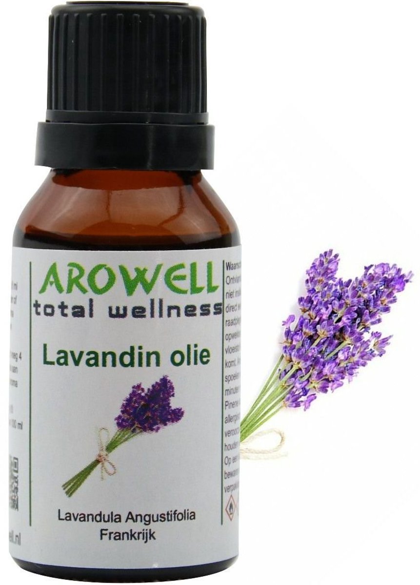 Foto van Arowell - Lavandin etherische olie - 15 ml (Lavandula Angustifolia) - geurolie - sauna opgiet
