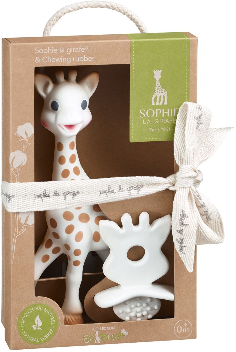 Sophie de Giraf So' PURE Rubberen bijtspeentje in geschenkdoosje