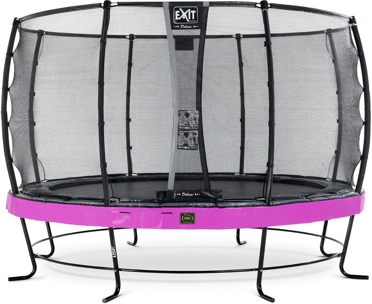 EXIT Elegant Premium trampoline ø427cm met veiligheidsnet Deluxe - paars