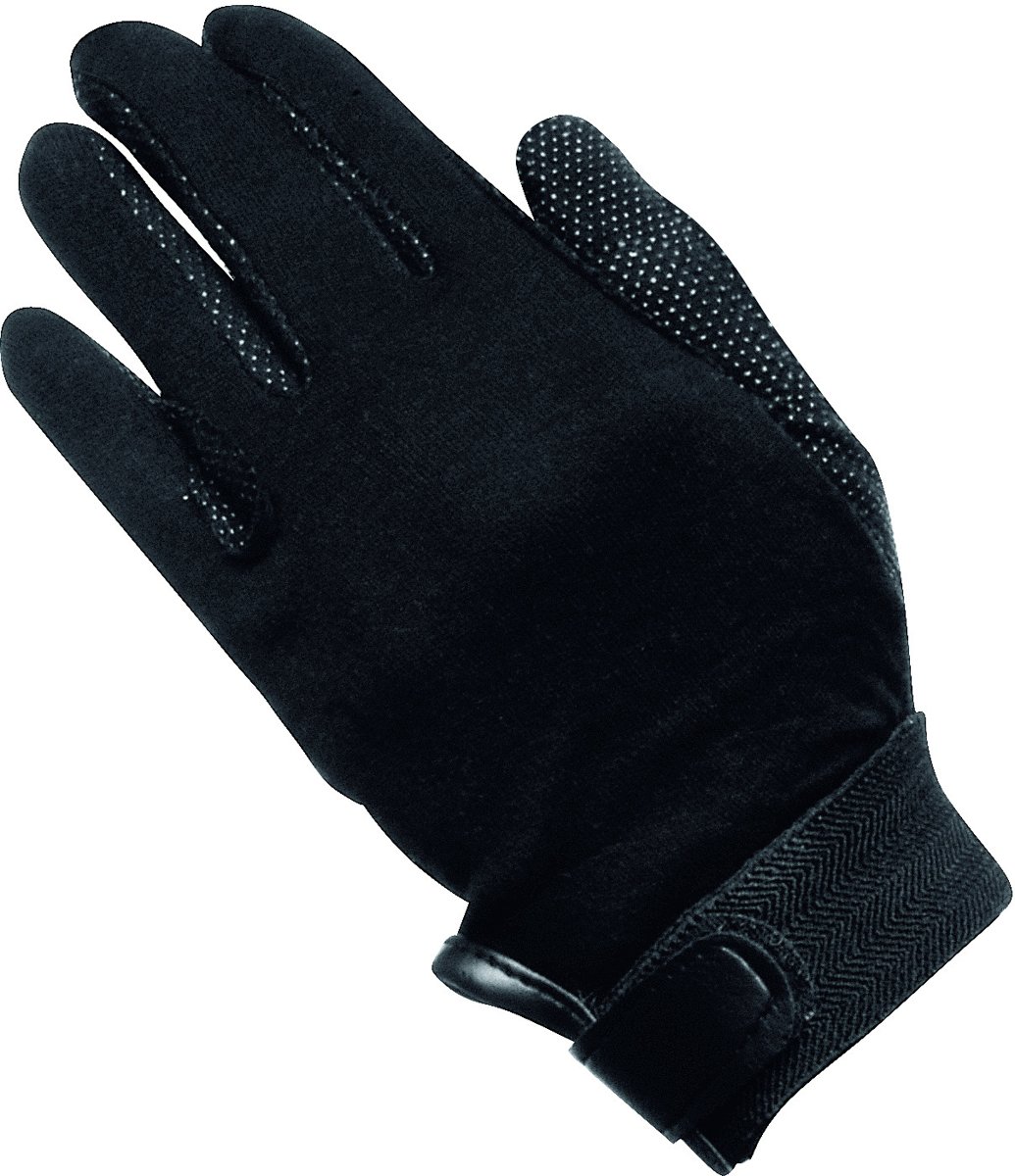 Knit-Cotton Gloves Picot black 10-12 years