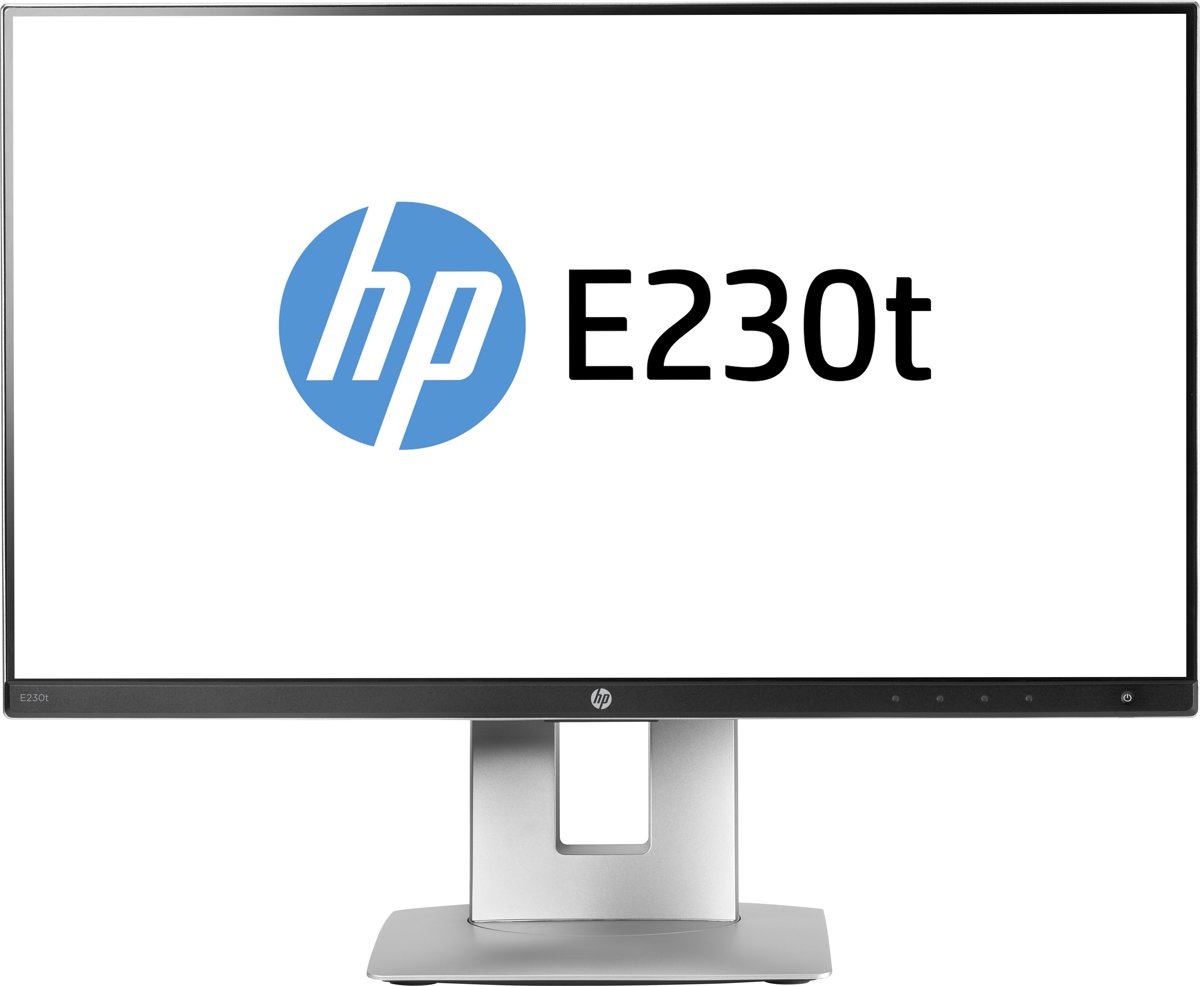 HP EliteDisplay E230t 23'' 1920 x 1080Pixels Multi-touch Tafel Zwart, Zilver touch screen-monitor