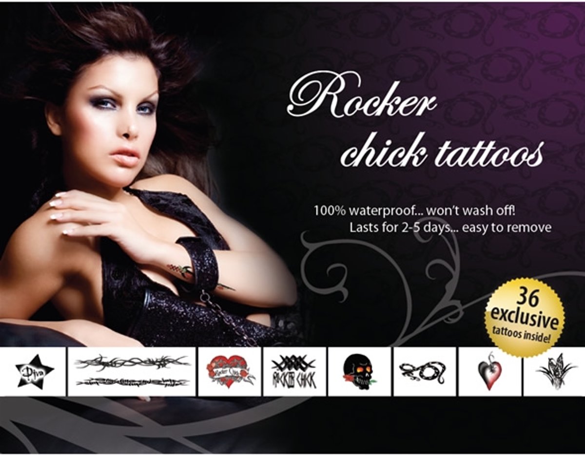 Foto van Tattoo Set - Rocker Chick - Sekstuigje