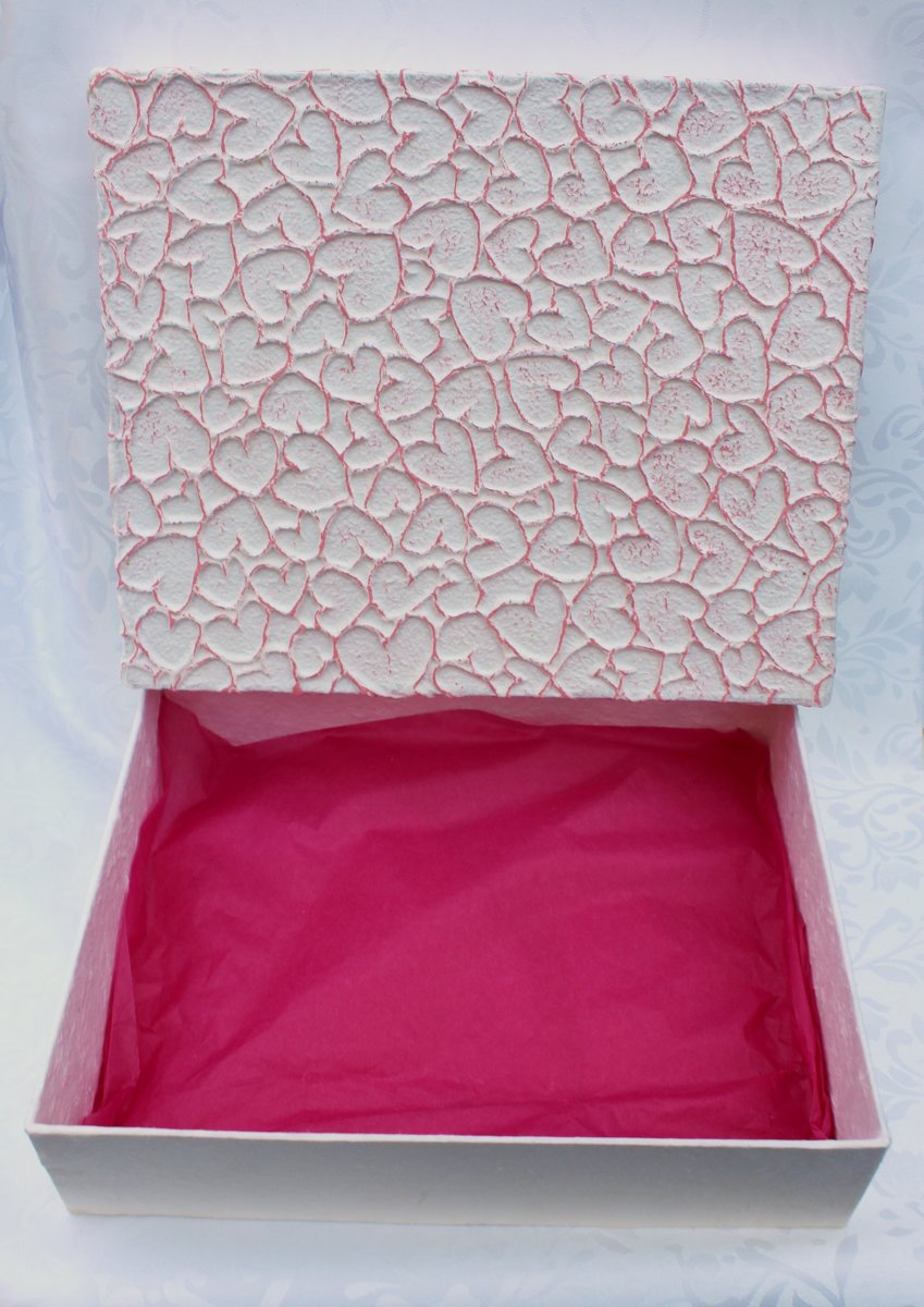 Kadodoos roze harten  - cadeaudoos - geschenkdoos