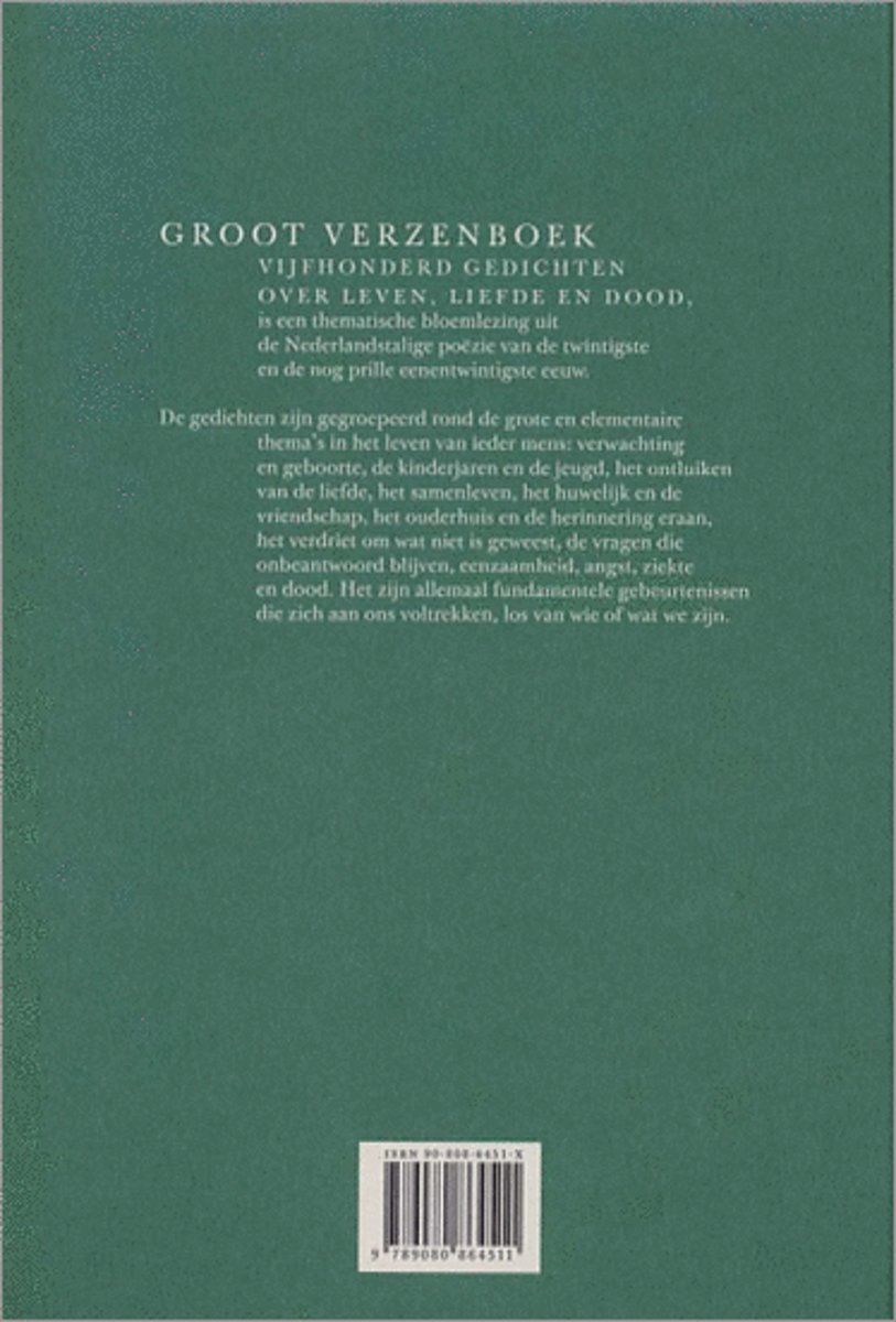 Bolcom Groot Verzenboek Jozef Deleu 9789080864511 Boeken