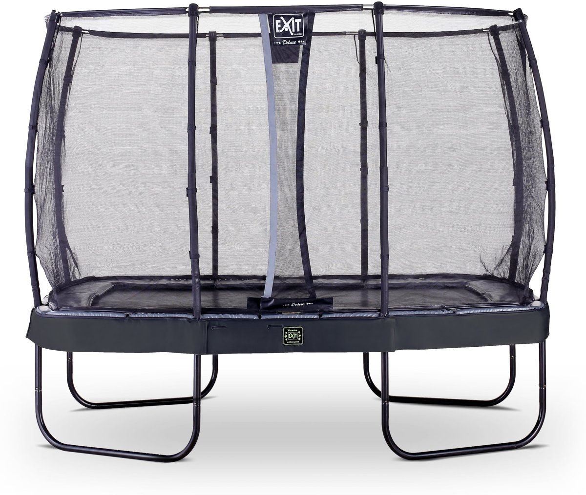 EXIT Elegant Premium trampoline 214x366cm met veiligheidsnet Deluxe - zwart