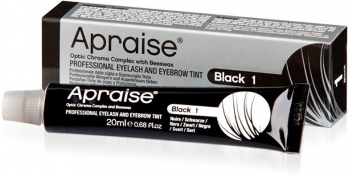 Foto van Apraise Eyelash And Eyebrow Tint Wenkbrauw- en wimperverf 20 ml - 1 - Black