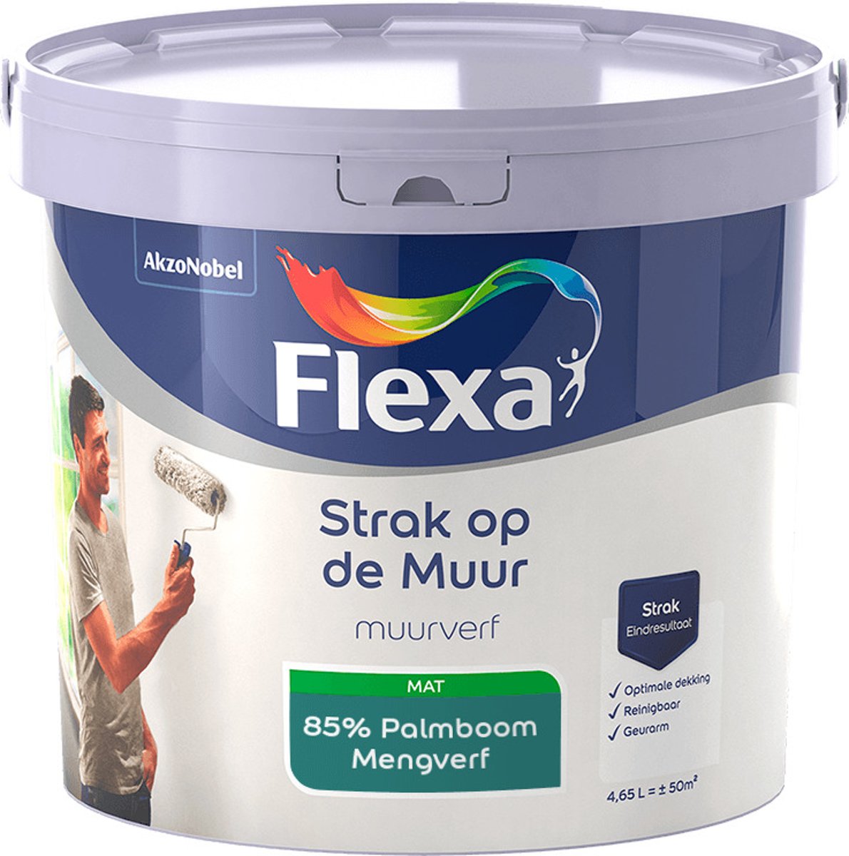 Flexa - Strak op de muur - Muurverf - Mengcollectie - 85% Palmboom - 5 Liter