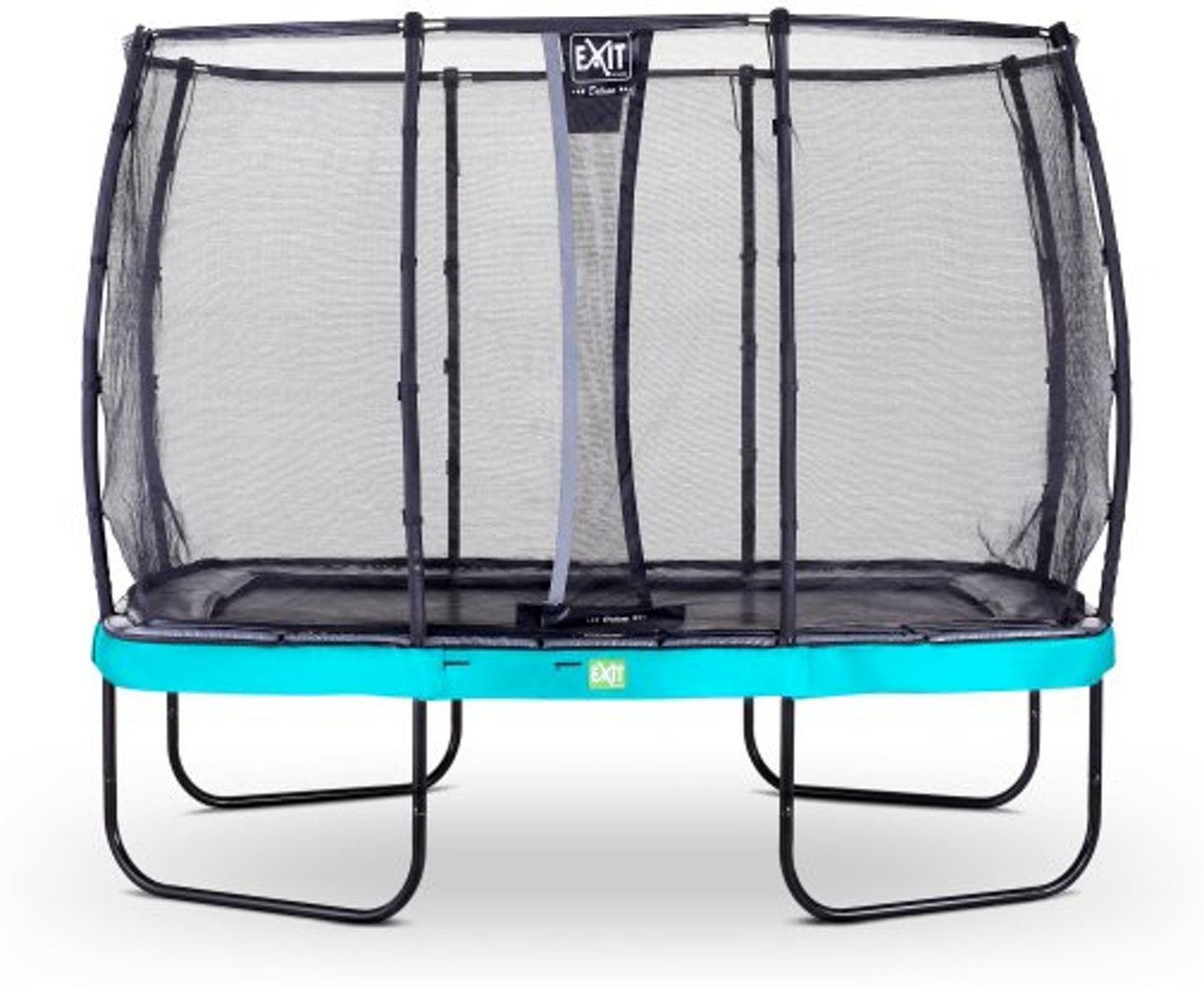 EXIT Elegant trampoline 214x366cm met veiligheidsnet Deluxe - blauw