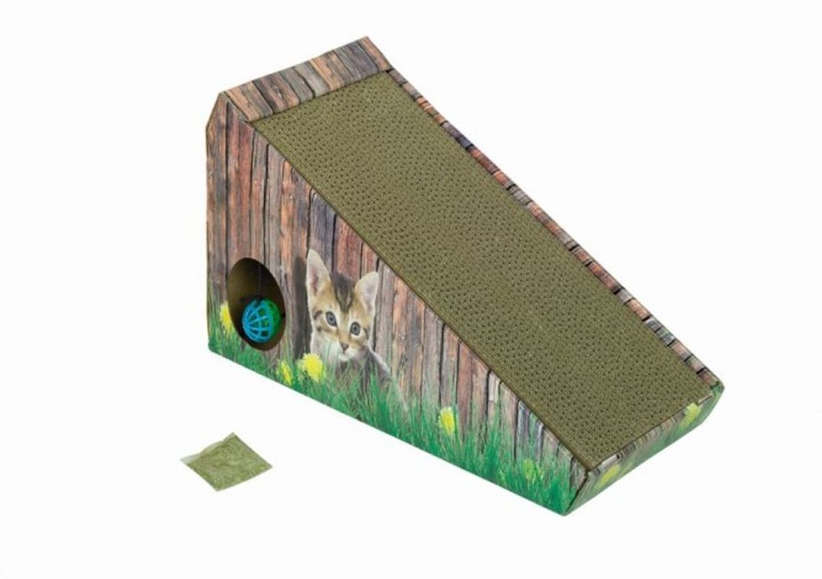 Nobby - Krabplank - Met kattenkruid - Karton - Schuin - 47 x 20 x 26 cm