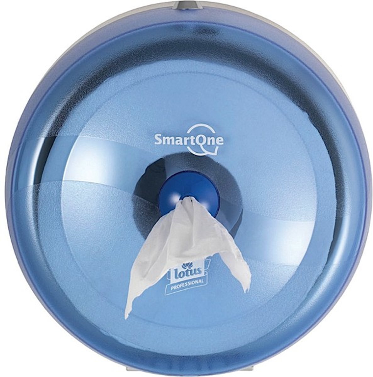 Foto van Lotus Professional / Tork SmartOne® Toiletpapier Dispenser Kunststof Blauw 294020.0 / T8 + Toiletpapier Smart Roll 2 laags