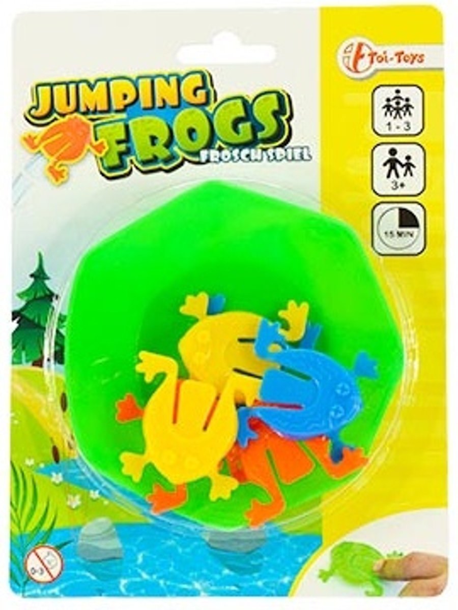 Toi-toys Jumping Frogs Kikkerspel 7- Delig 9.5 Cm