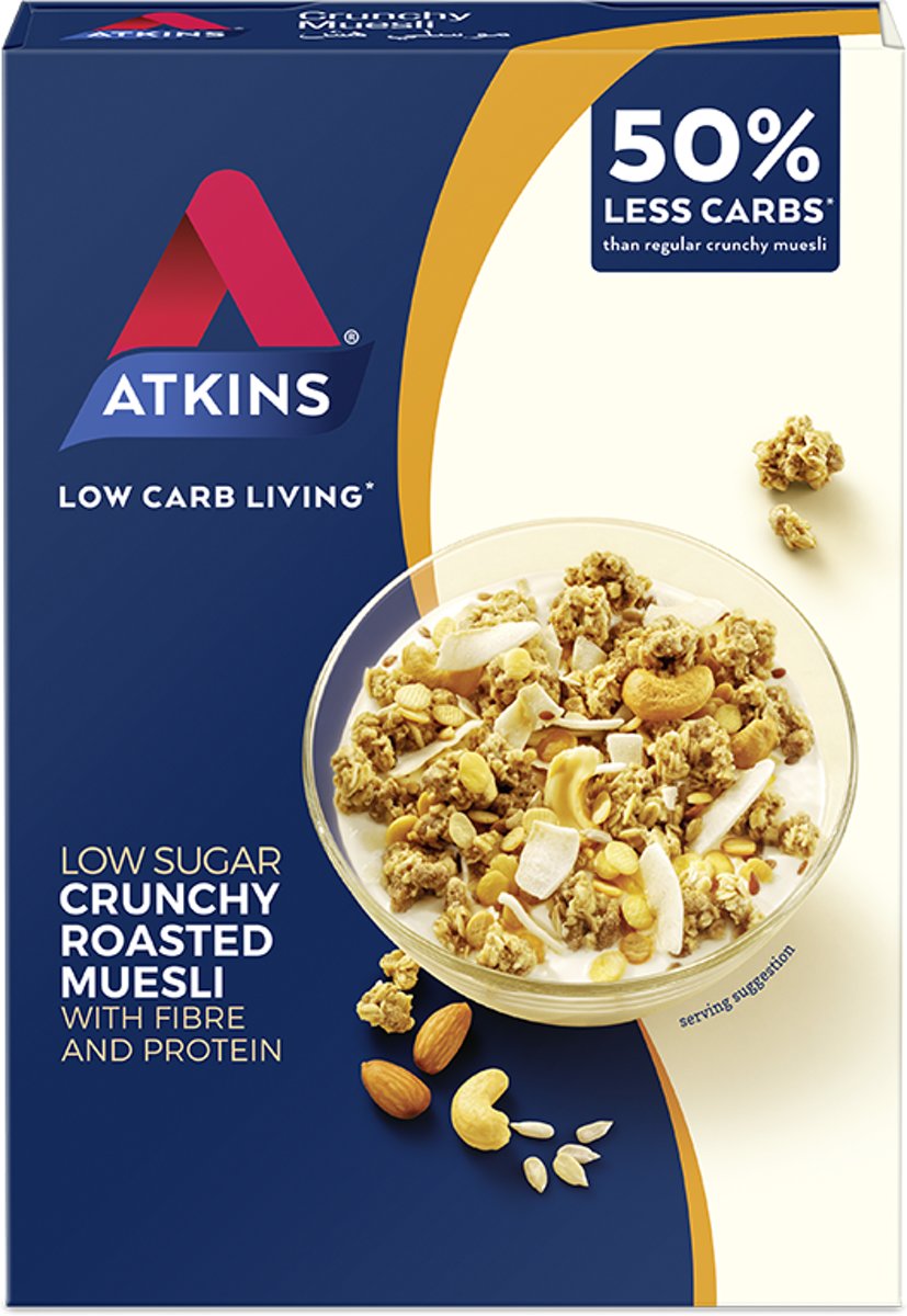 Foto van Atkins Crunchy Muesli - 6 x 325 gram