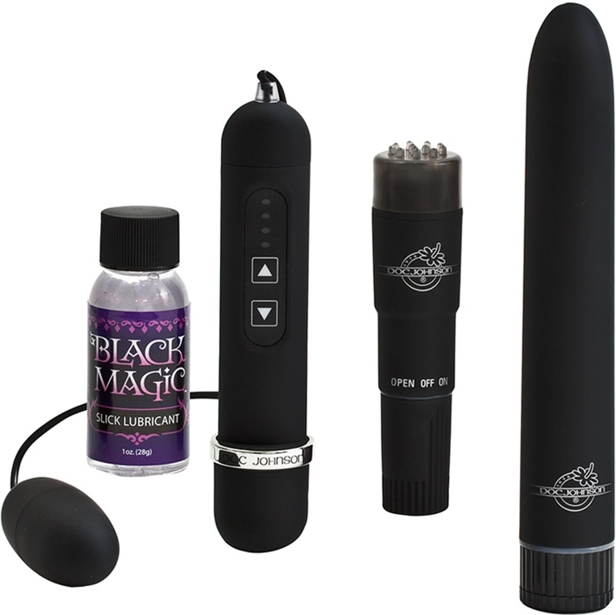 Foto van Doc Johnson Magic Pleasure Kit - Zwart - Vibrator Set