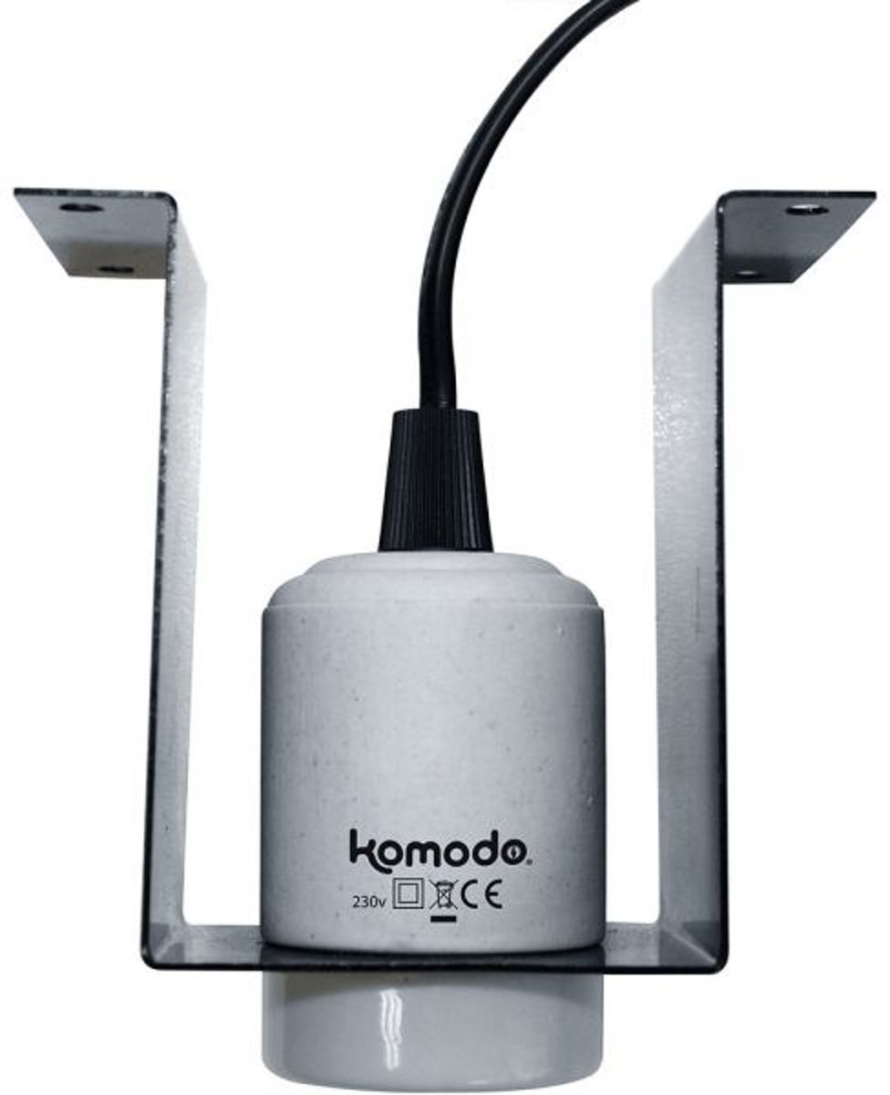 Komodo keramische es lamphouder met bevestigingsplaat