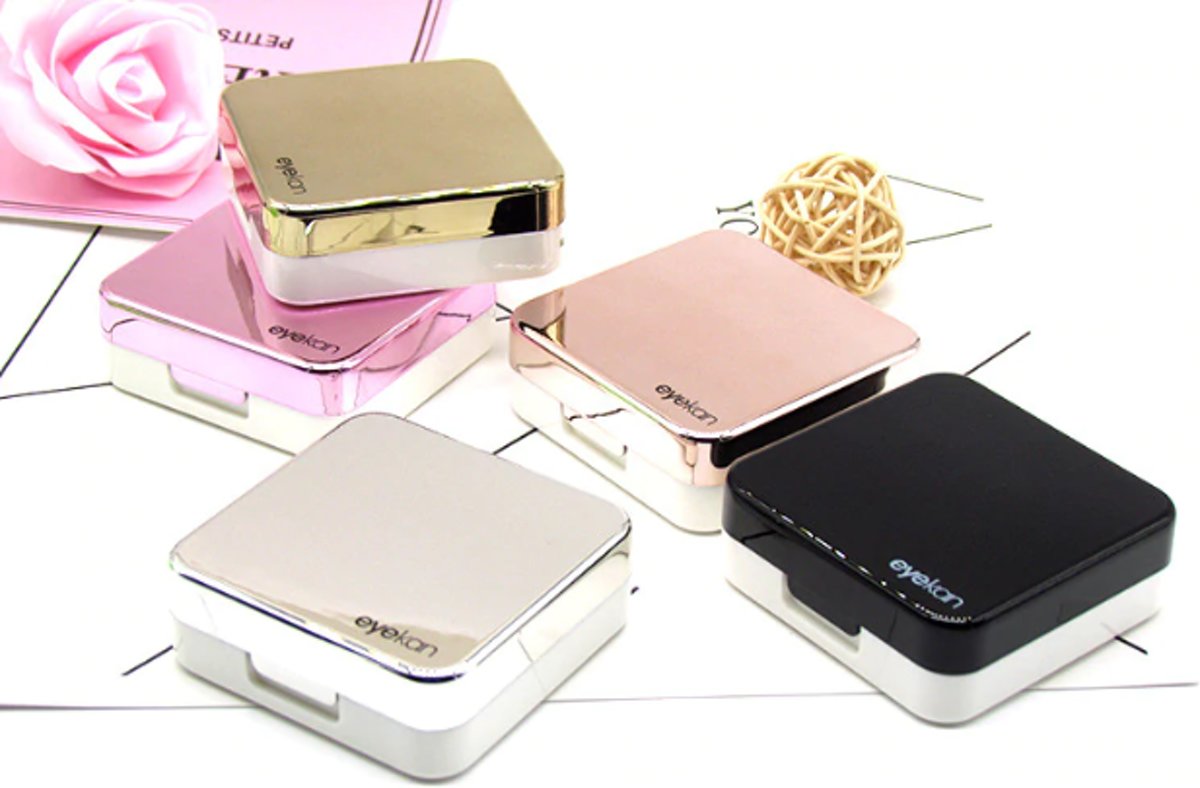 Foto van Luxe lenzendoos - Contactlenzen - Mini kit doos - Roze - Handig voor op reis