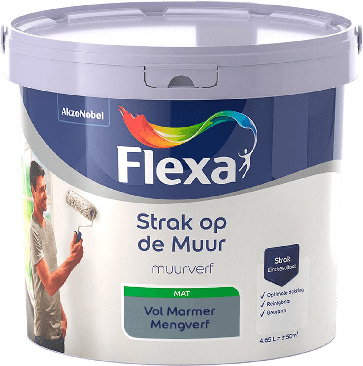 Flexa - Strak op de muur - Muurverf - Mengcollectie - Vol Marmer - 5 Liter