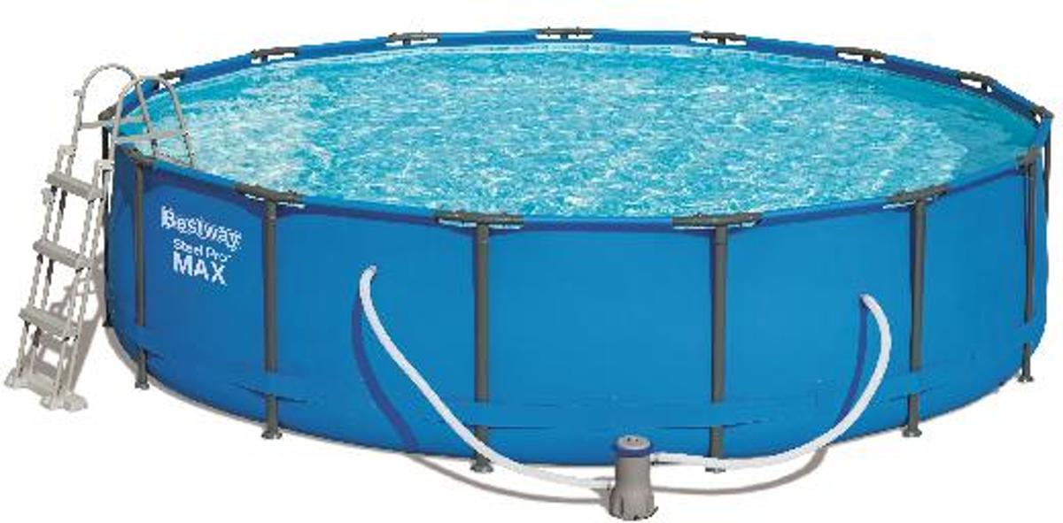 Bestway Zwembad Sirocco frame Pro Max set rond blauw 457 - 107cm hoog