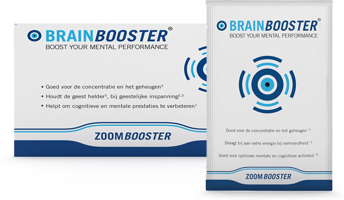 Foto van BrainBooster ZoomBooster - 8 sachets - Voedingssupplement