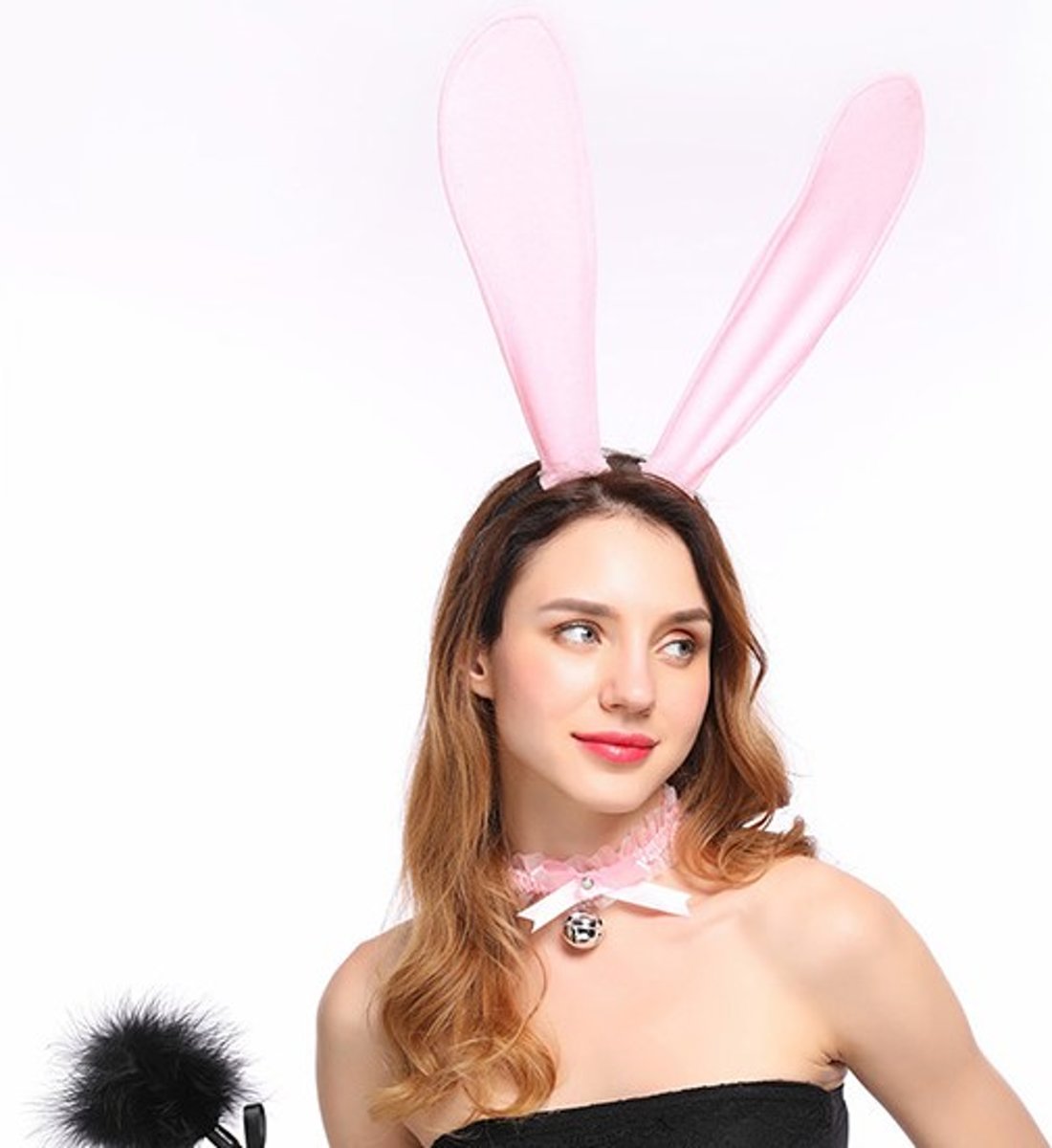 Foto van Banoch - big bunny ears - oren groot buigbaar - roze
