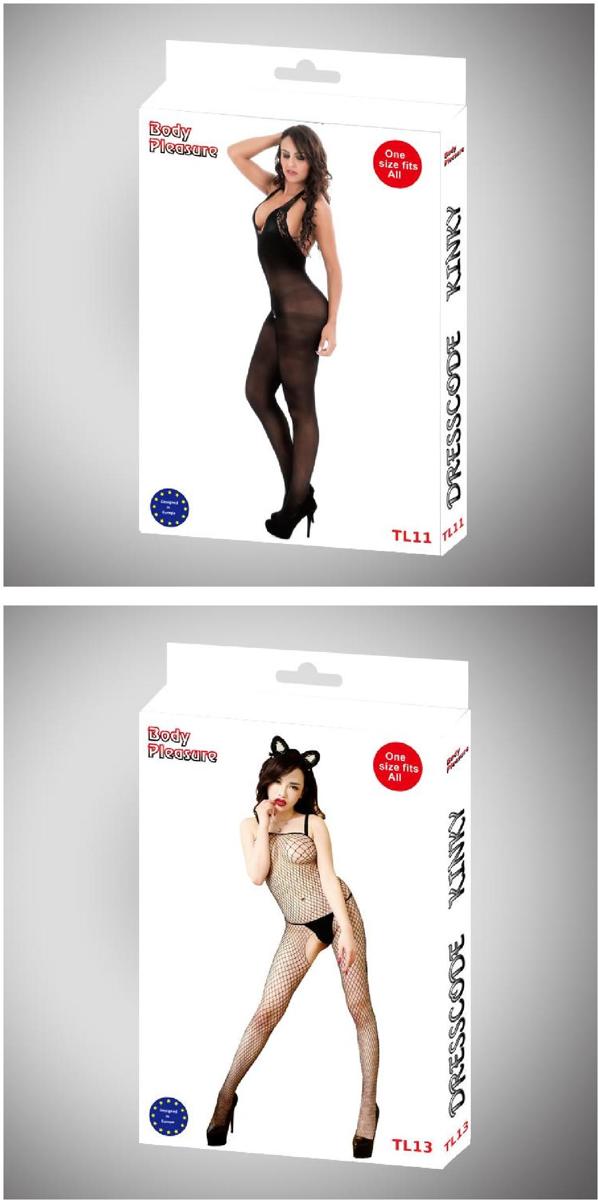 Foto van Body Pleasure - Sexy Lingerie set - 2-Pack - Met Chique Cadeau Verpakking In Full Colour - TL11+TL13 - One Size - Zwart