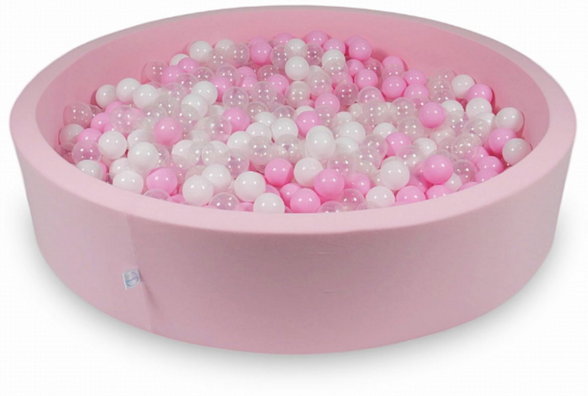 Ballenbak - 600 ballen - 130 x 30 cm - ballenbad - rond roze