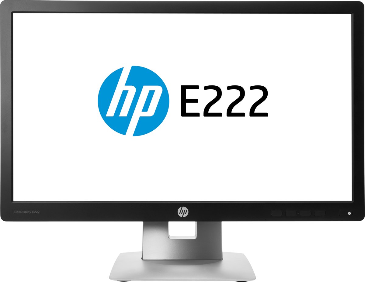 HP EliteDisplay E222 computer monitor 54,6 cm (21.5'') Full HD LED Zwart, Zilver