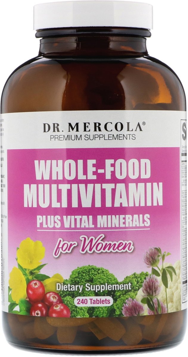Foto van Whole-Food Multivitamin for Women plus vital minerals (240 Tablets) - Dr. Mercola