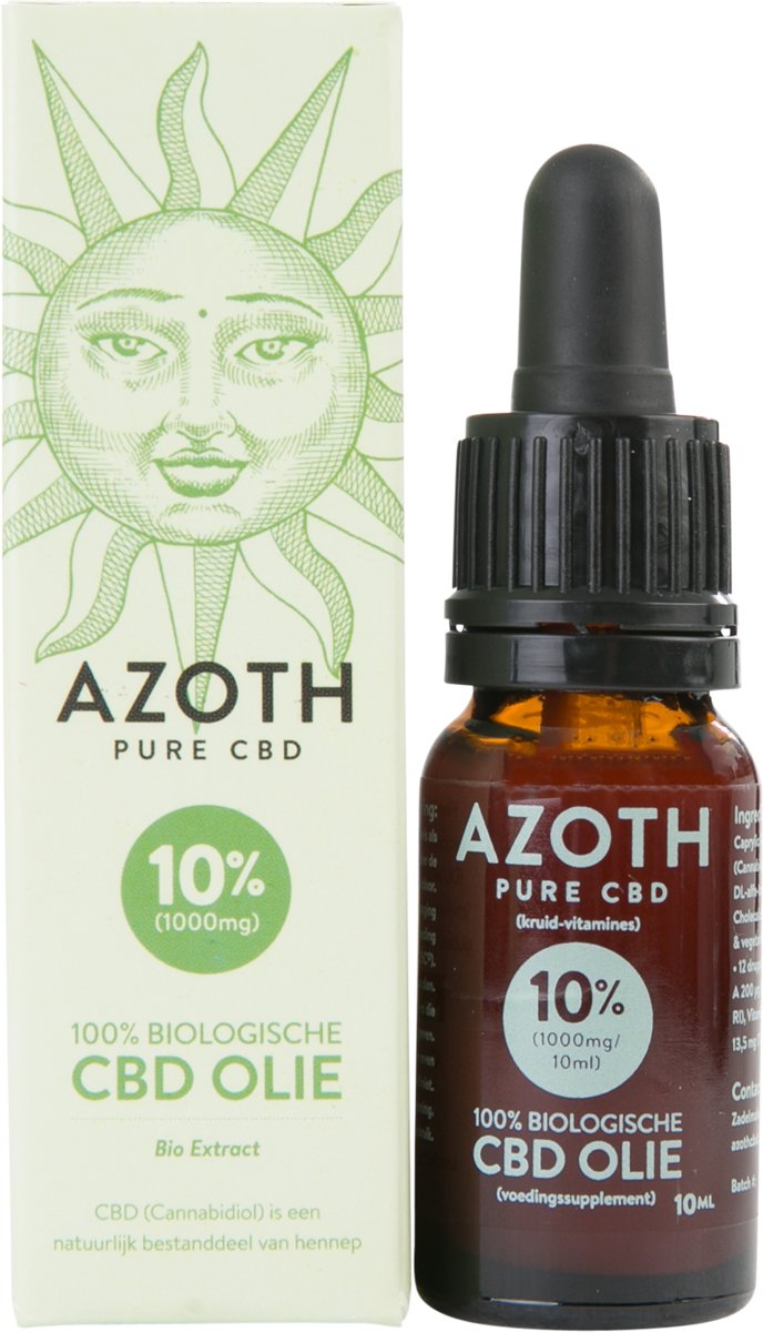 Foto van Azoth 10% Biologische CBD Bio Olie - THC vrij