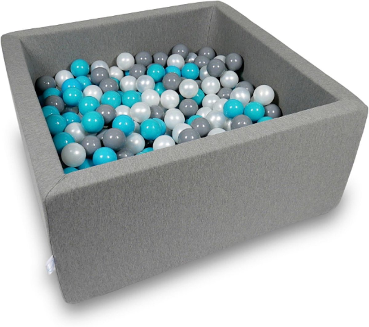 Ballenbak - 400 ballen - 90 x 90 x 40 cm - ballenbad - vierkant donker grijs