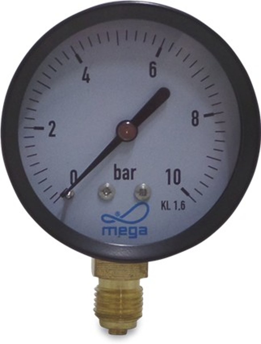 Manometer 0 -2,5 bar ˜ 63mm onderaansluiting