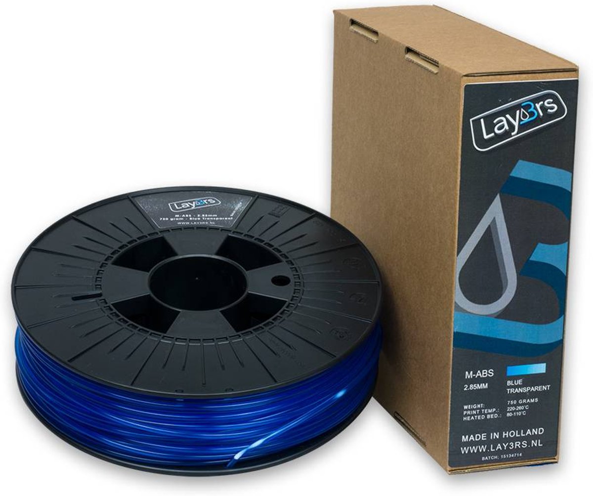 Lay3rs M-ABS Blue Transparant - 1.75 mm