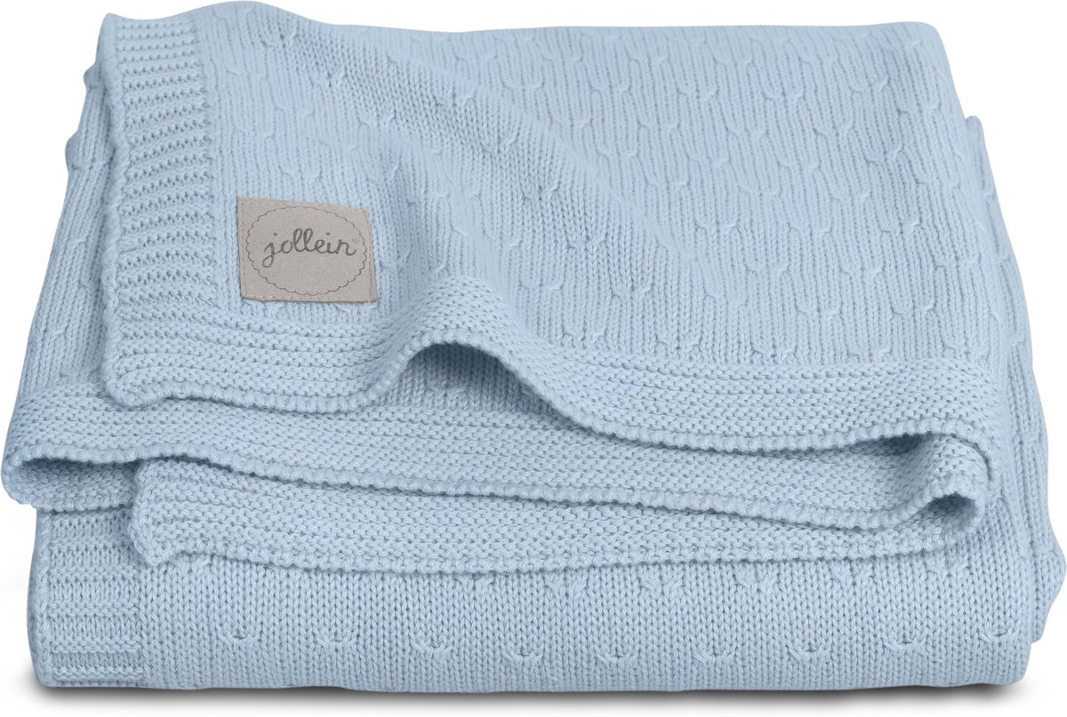 Jollein Soft knit Deken 75x100cm soft blue