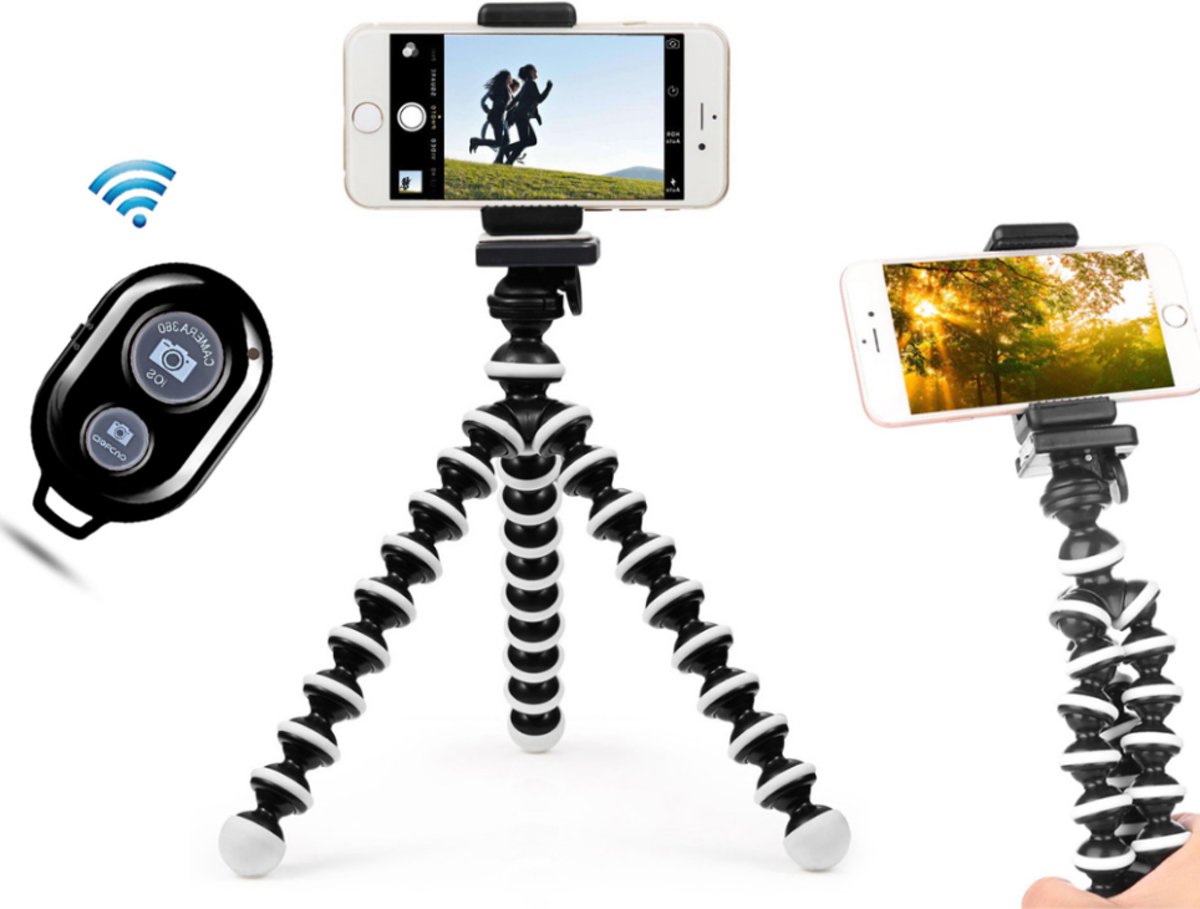 Flexible Octopus gorilla Tripod houder Stand Mount voor mobiele telefoon (Iphone x(s) / 8 Samsung galaxy S8 / S7 / S6 ) / Oneplus 6 / Digital Camera / Gopro / Action Camera