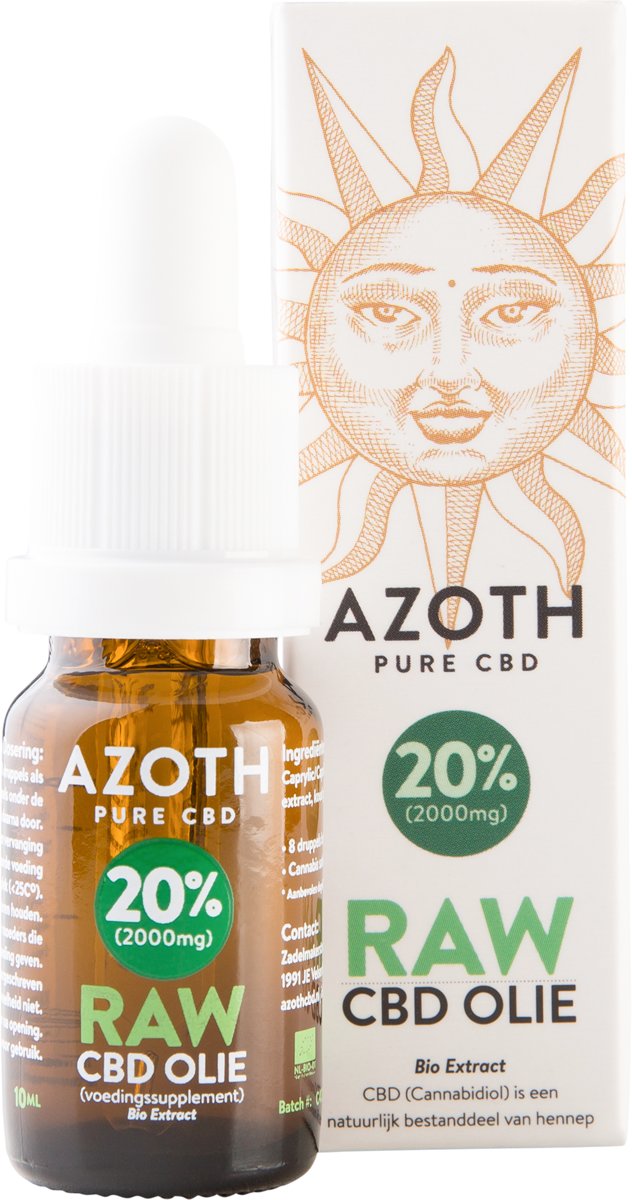 Foto van Azoth 20% RAW CBD Olie - THC Vrij
