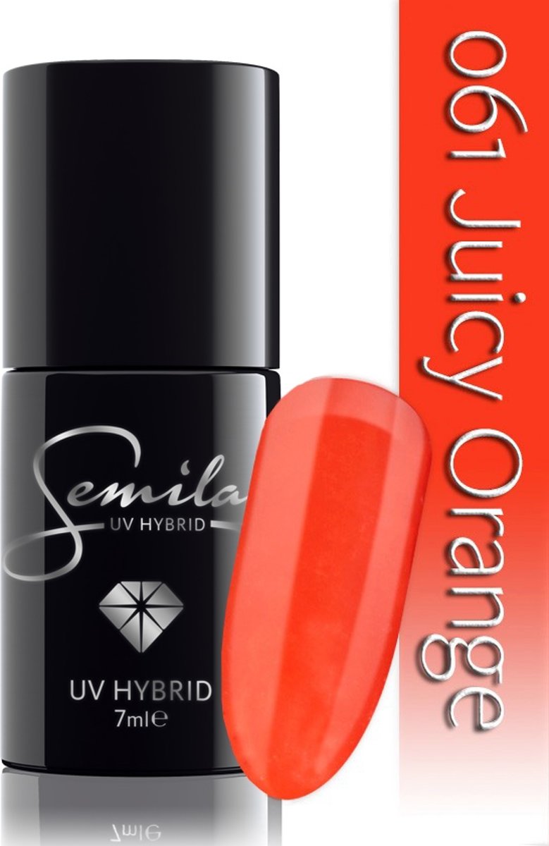 Foto van 061 UV Hybrid Semilac Juicy Orange 7 ml.