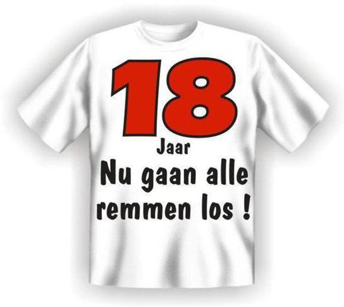 Wonderbaarlijk bol.com | Benza T-Shirt - 18 jaar Nu gaan alle remmen los! - (Leuk OY-51