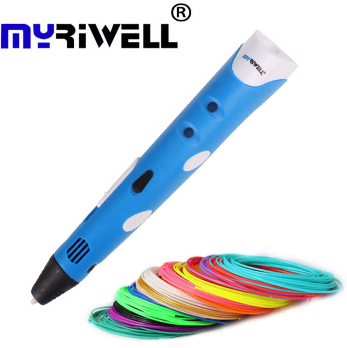 MyRiwell 2018 editie RP100A 3D Pen - 100m ABS filament in 10 kleuren  - Gratis 3D Drawing pad en gratis vingerbescherming