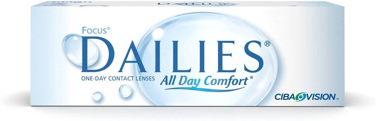 Foto van -1,00 Dailies All Day Comfort - 30 pack - Daglenzen - Contactlenzen
