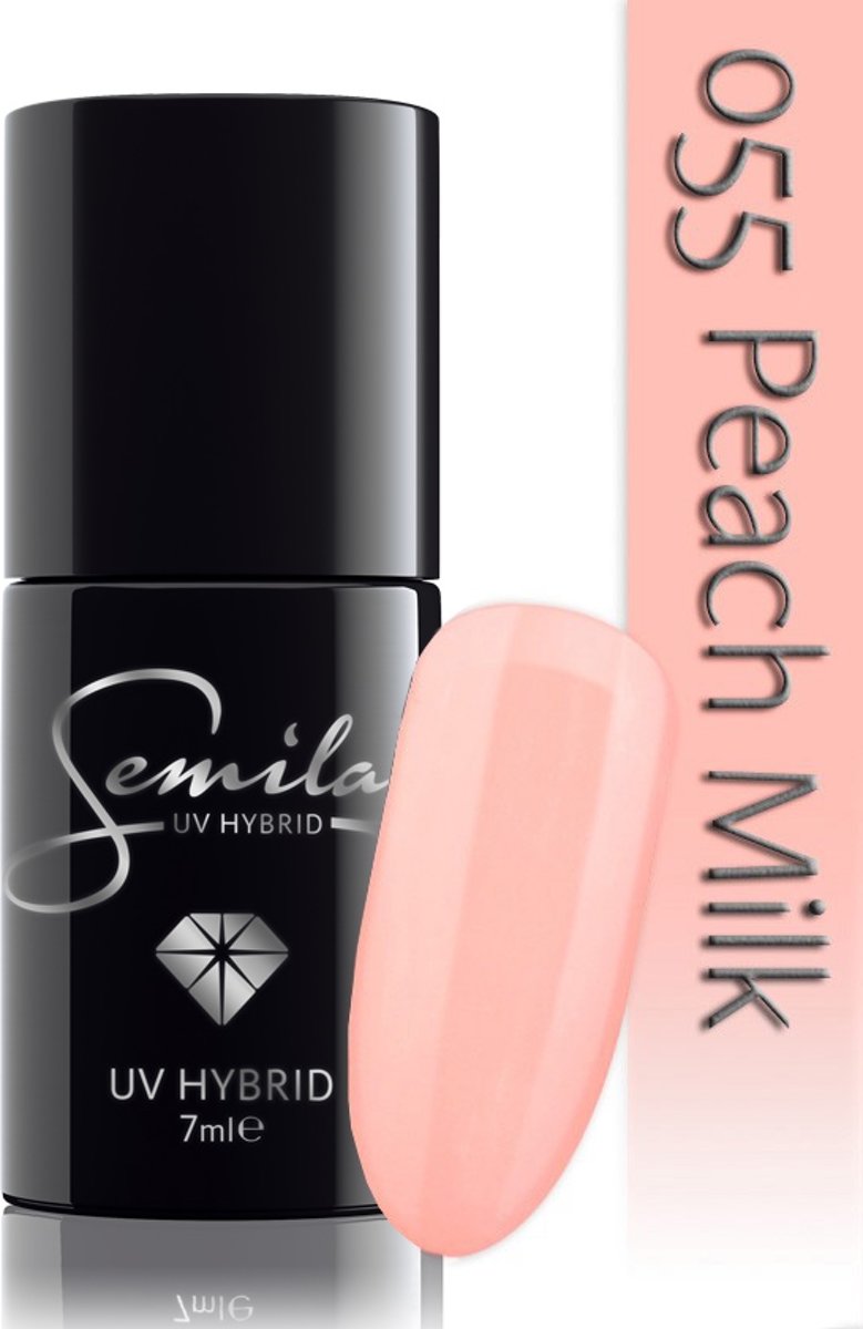 Foto van 055 UV Hybrid Semilac Peach Milk 7 ml.