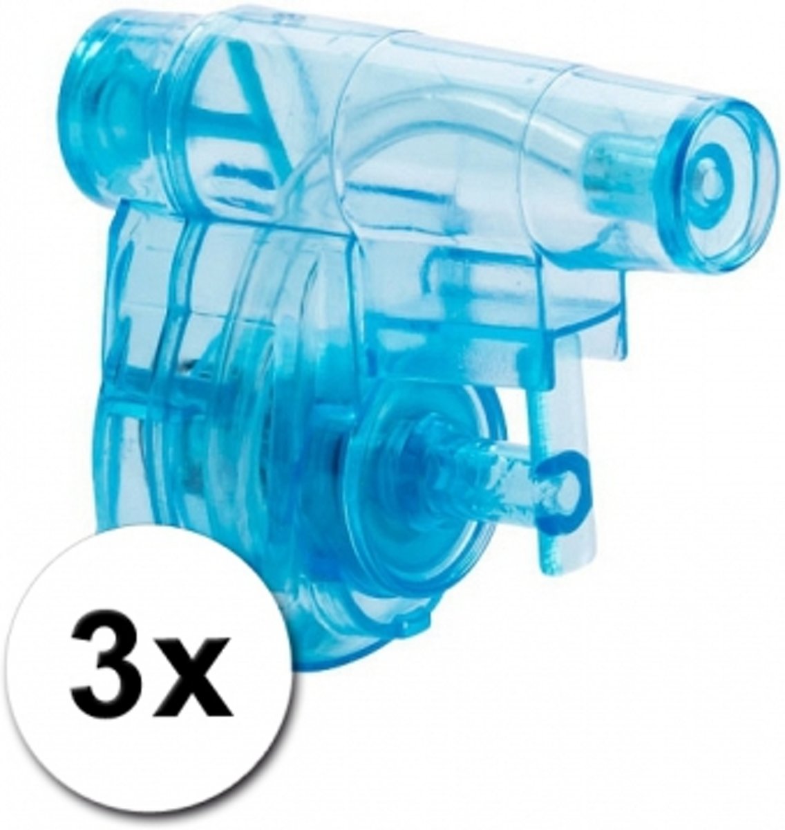 Mini waterpistolen blauw 3 stuks