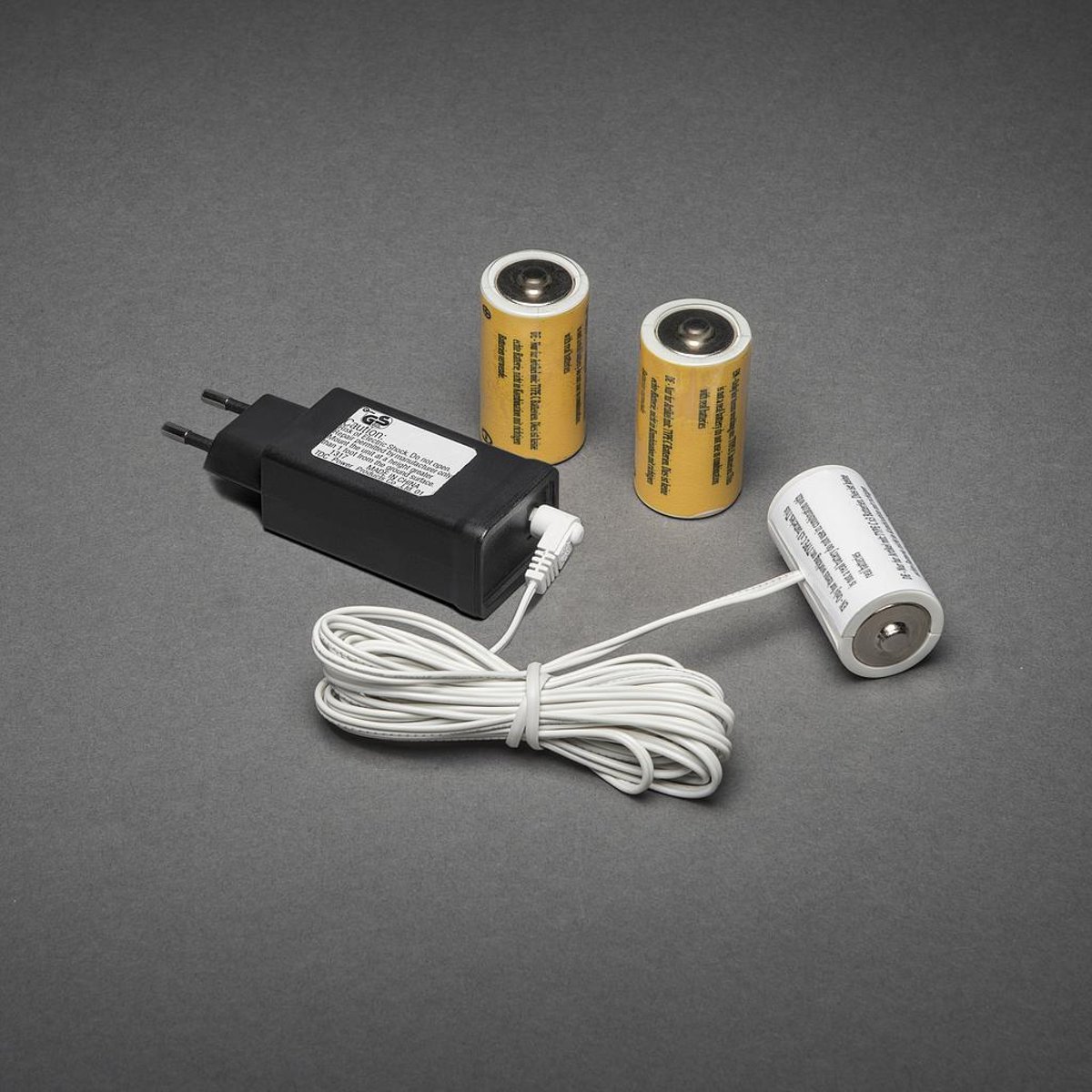 230V - 3x C Adapter voor batterijartikelen