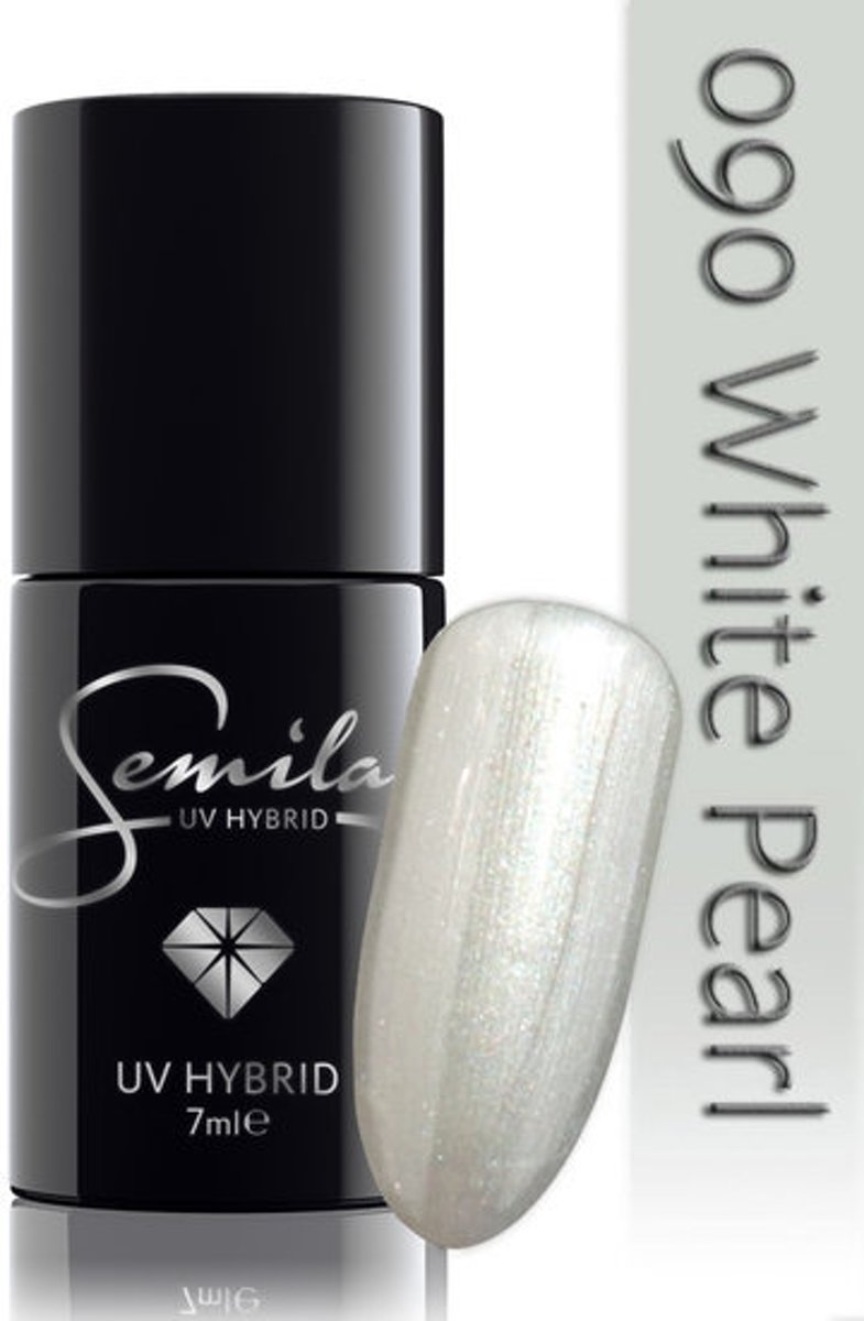 Foto van 090 UV Hybrid Semilac White Pearl 7 ml.
