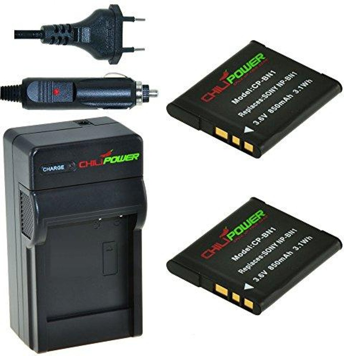 ChiliPower NP-BN1 Sony Kit - Camera Batterij Set