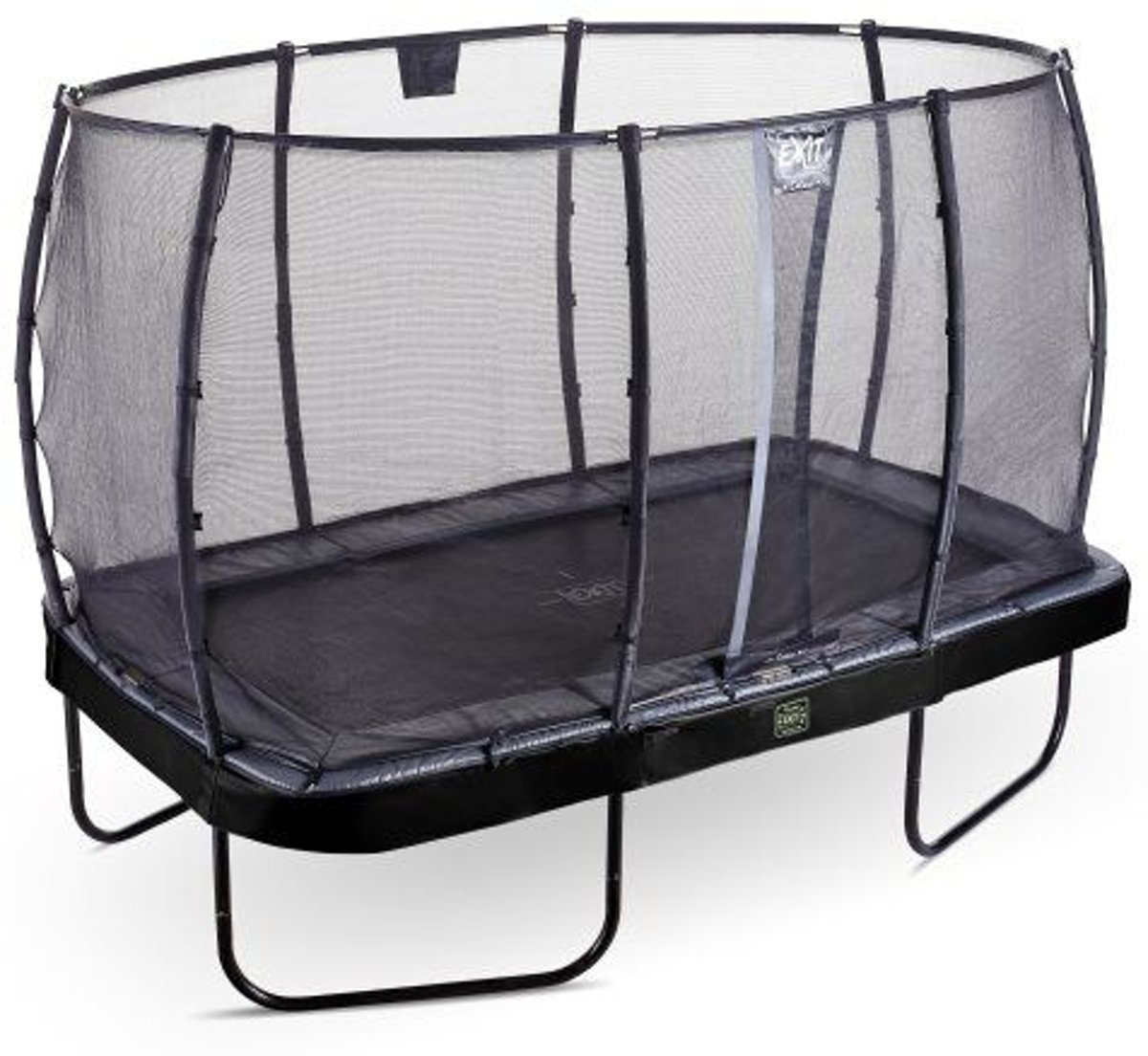 EXIT Elegant trampoline 244x427cm met veiligheidsnet Deluxe - zwart