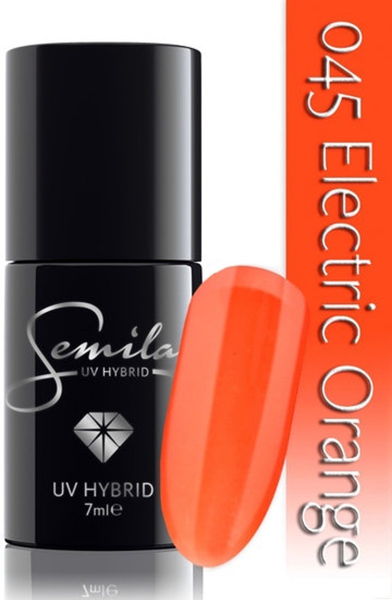 Foto van 045 UV Hybrid Semilac Electric Orange 7 ml.