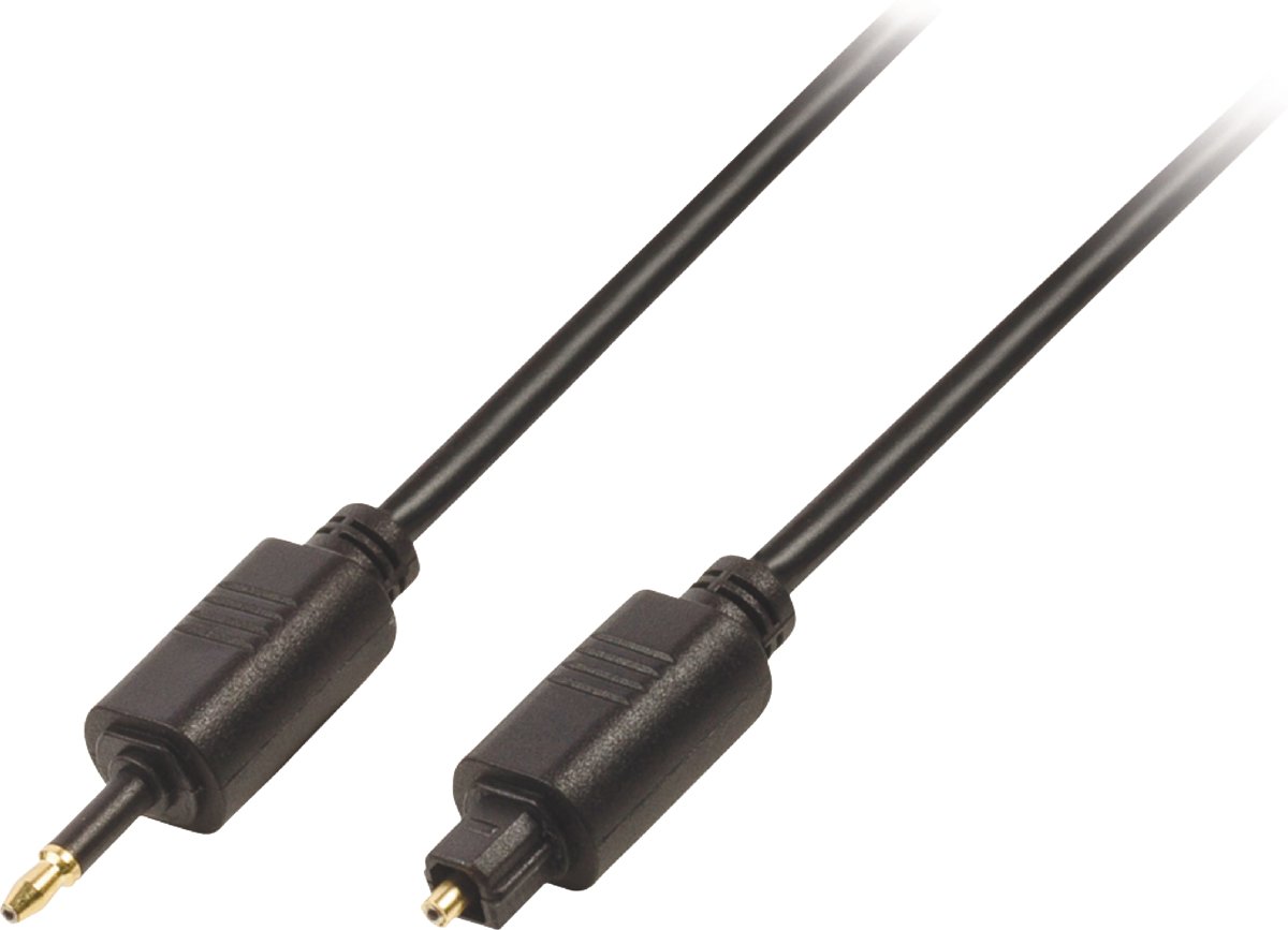 Valueline Toslink/3.5mm, 1m audio kabel Zwart